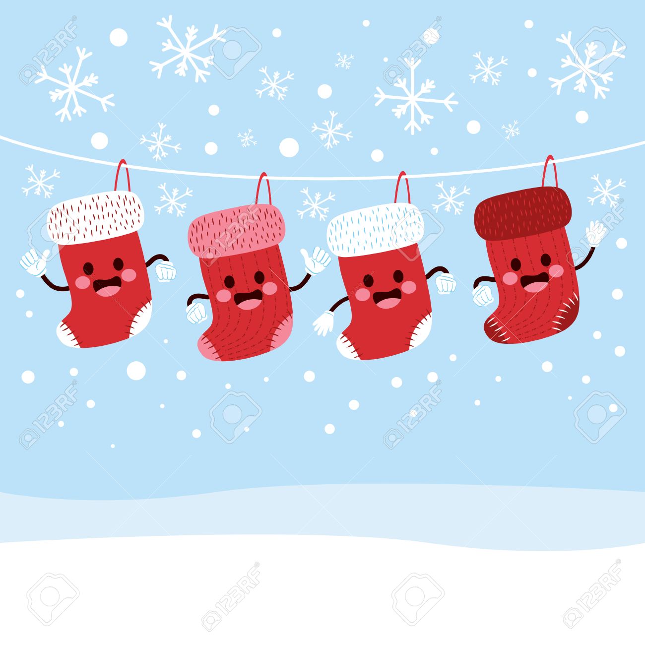 かわいいクリスマス ストッキング文字冬雪背景に掛かっている白い線 のイラスト素材 ベクタ Image かわいいクリスマス ストッキング文字冬雪背景に掛かっている白い線 のイラスト素材 ベクタ Image