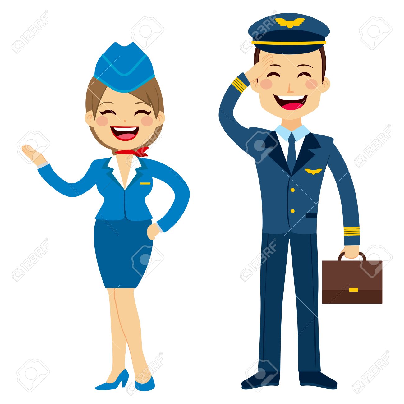 Wohnung Stil Stewardess Und Pilot Zeichen Steht Auf Weissem Hintergrund Isoliert Lizenzfrei Nutzbare Vektorgrafiken Clip Arts Illustrationen Image 63072516