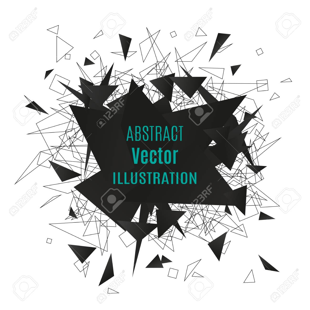 abstract polygonal particles triangle banner vector illustration triangle banner