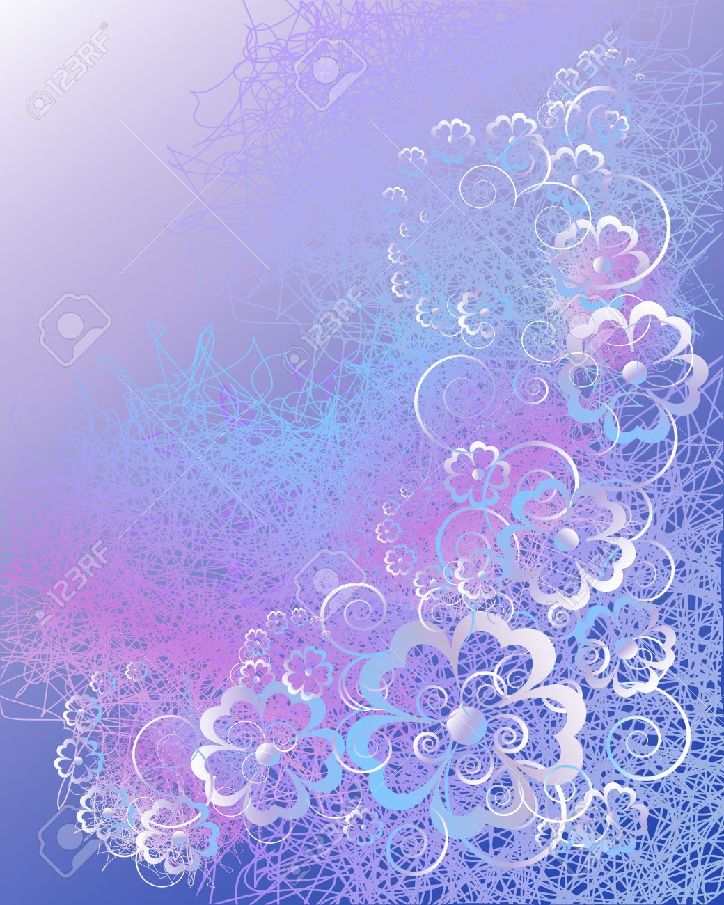 floral abstract background in blue violet tones royalty free purple and blue background