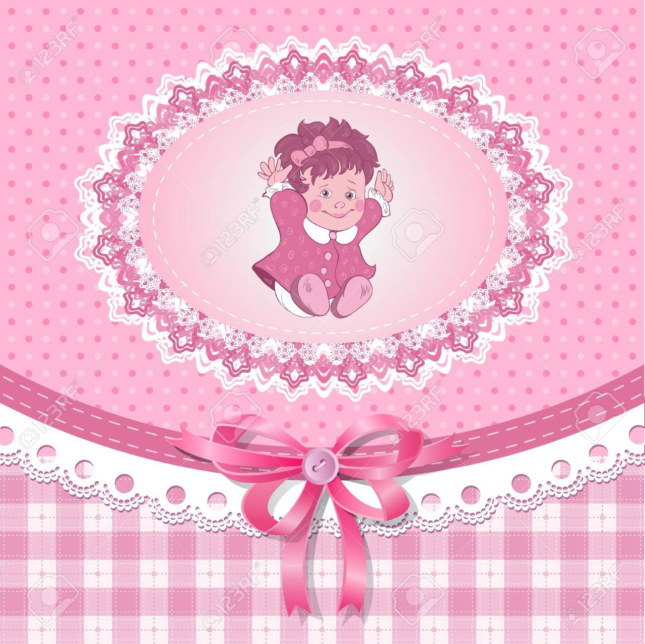 Baby shower for girl with toy - 18464687 Baby shower for girl with toy - 18464687