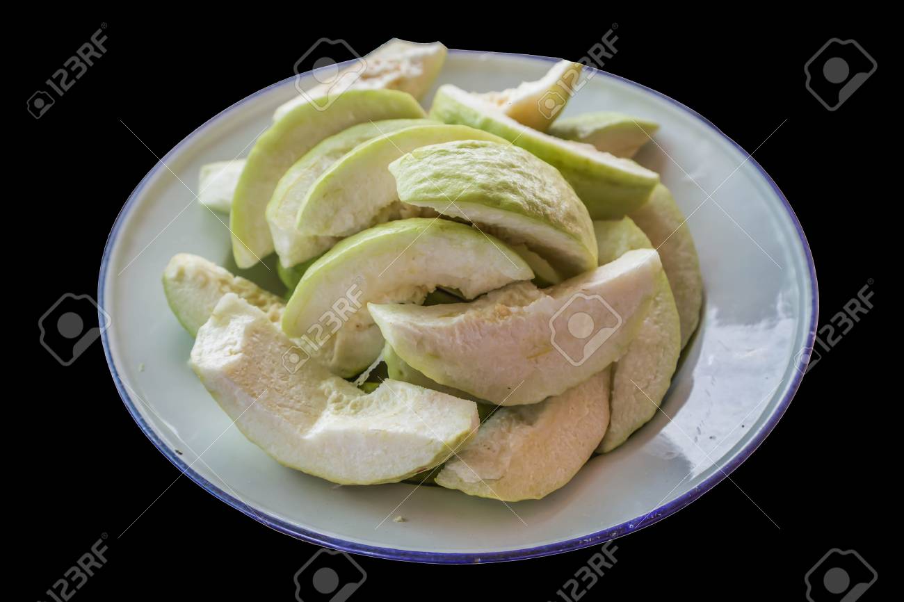 グァバは フトモモ科グアバは中央アメリカと西インド諸島のポストの起源植物家族で中型の木に小さいです の写真素材 画像素材 Image