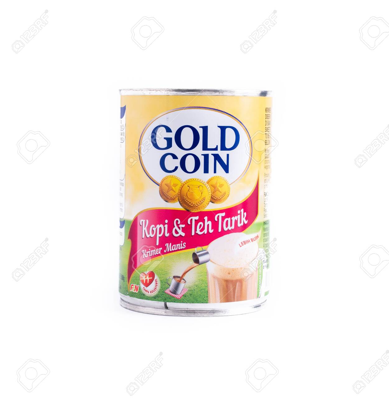 Kuala Lumpur Malaysia April 16 2020 View A Gold Coin Kopi The Tarik Milk Over White Background Stock Photo Picture And Royalty Free Image Image 145727710
