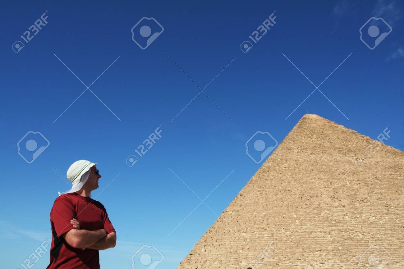 pyramid hat man
