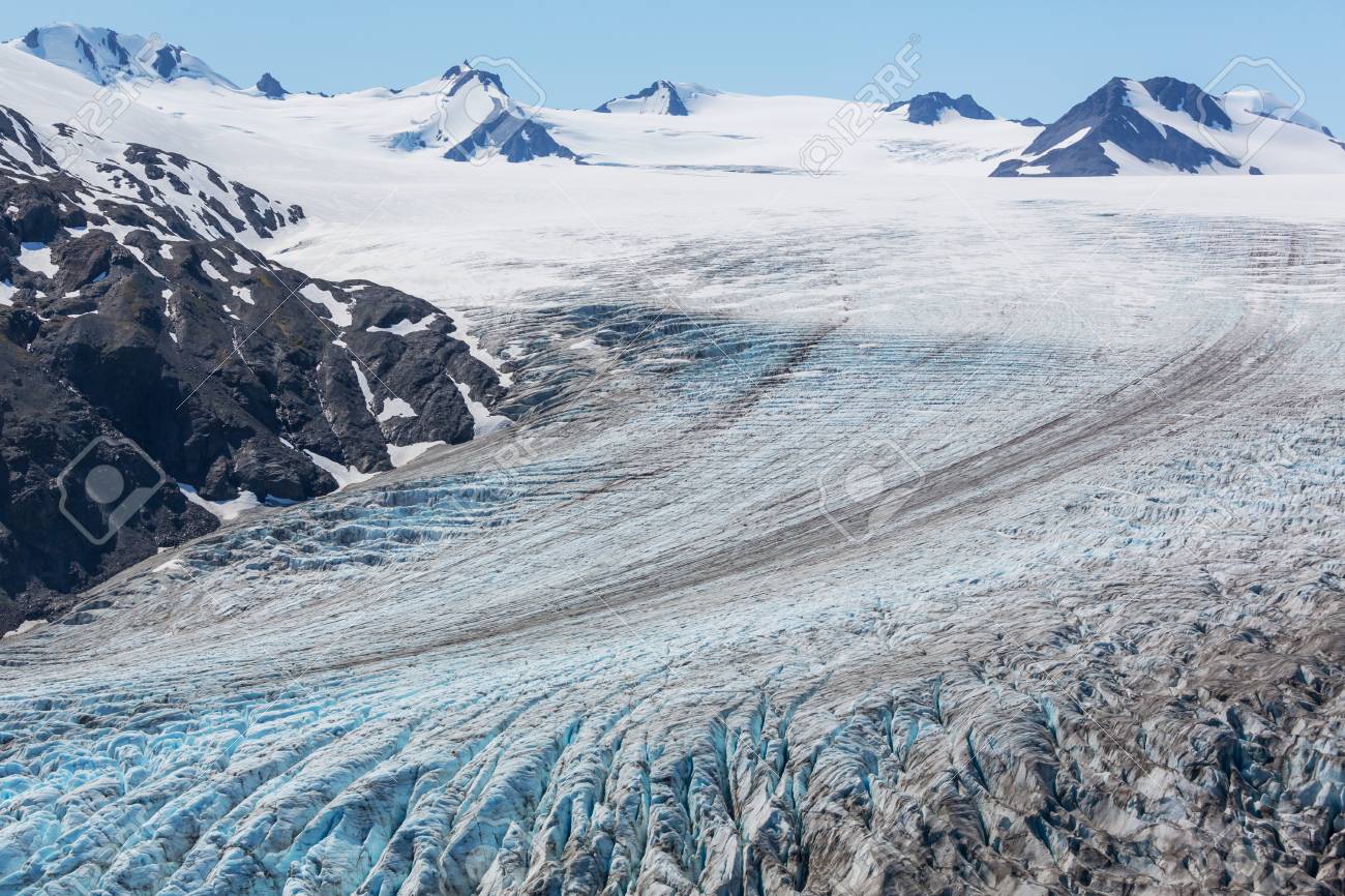 exit glacier kenai fjords national park seward alaska stock photo