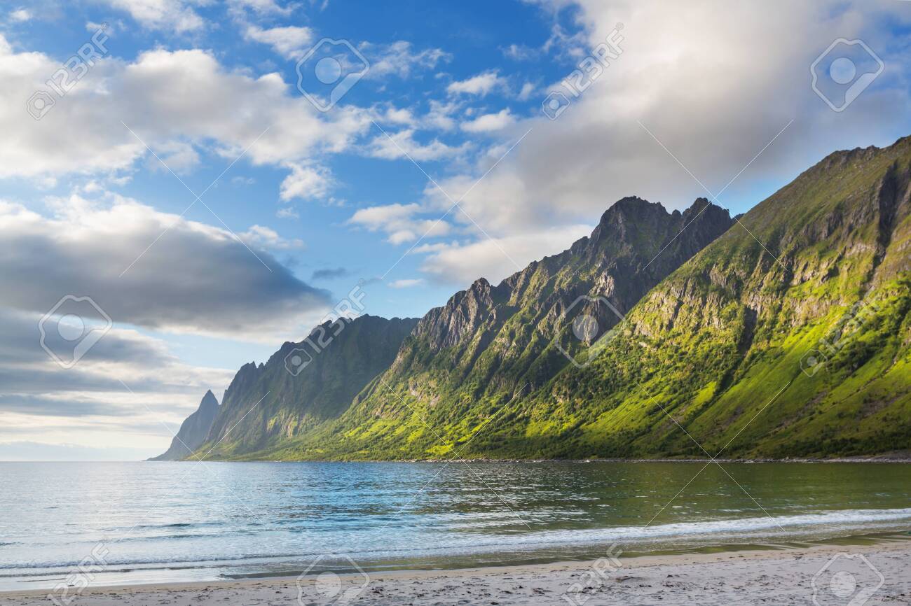 Beautiful Natural Landscapes In Senja Island Norway Summer Stock Photo Picture And Royalty Free Image Image