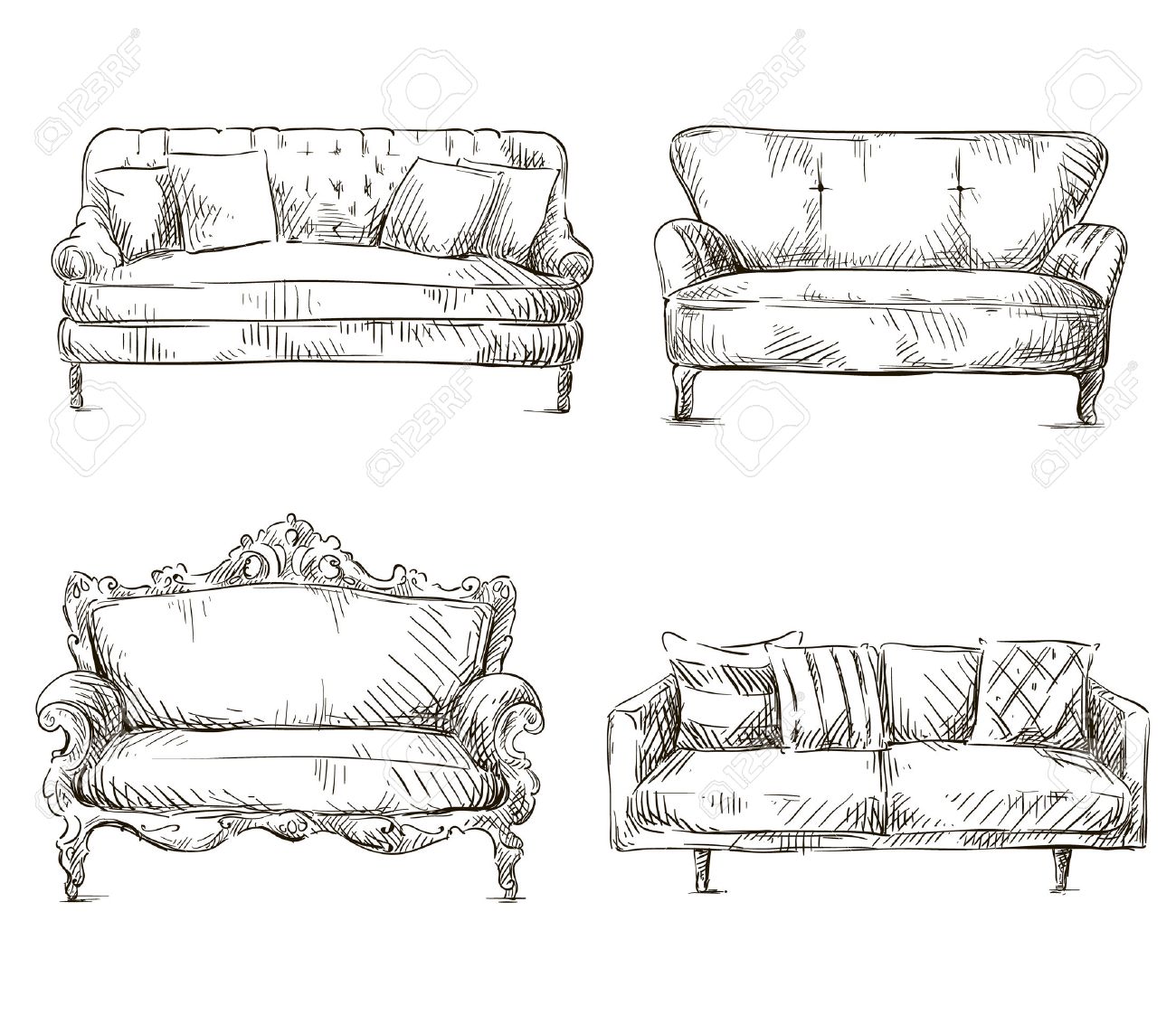 Couch Drawing Couch Drawing