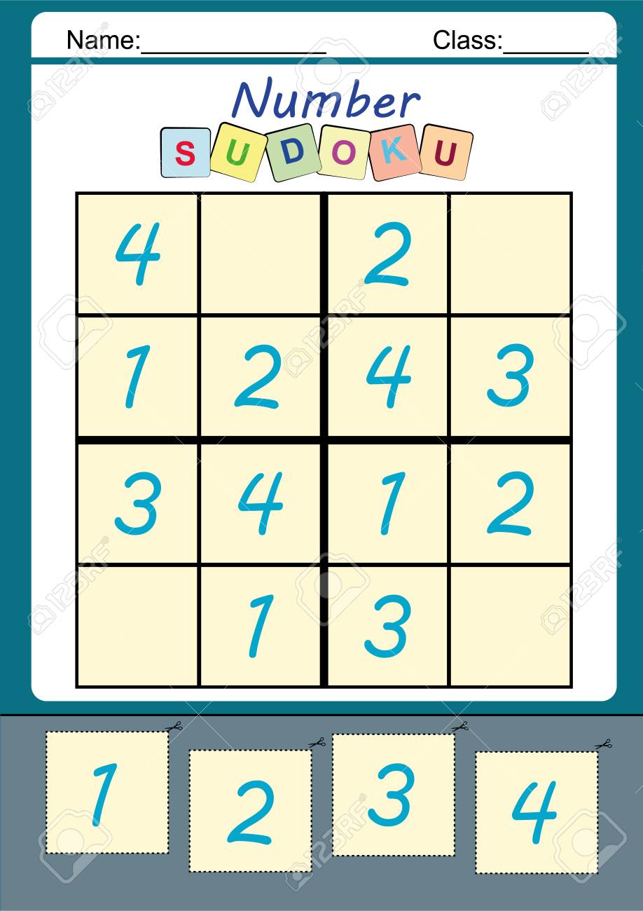 Imagen Divertida Sudoku Para Niños Fotos, Retratos, Imágenes Y Fotografía De Archivo Libres De Derecho. Image 78305822.
