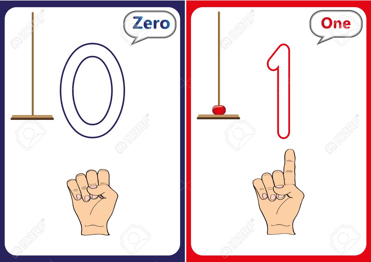Learning The Numbers 0 10 Flash Cards Educational Preschool Royalty Free Cliparts Vectors And Stock Illustration Image