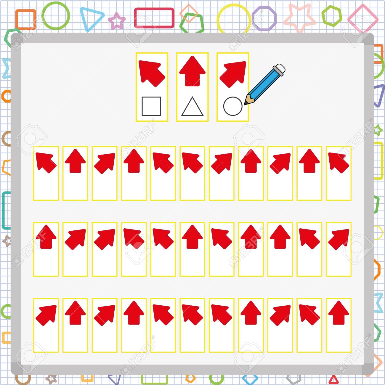 visual perception game perception game for kids attention development worksheet for students royalty free svg cliparts vectors and stock illustration image 121823095