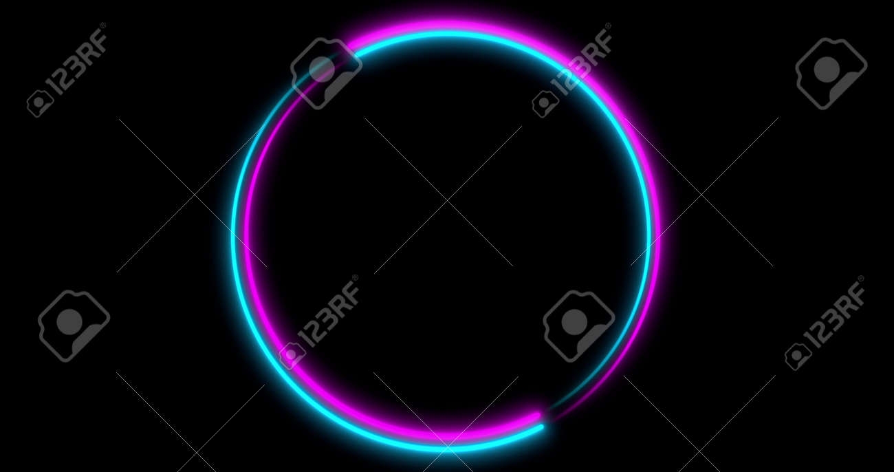 Neon Circle background with LED frame screens. Fluorescent abstract blue, purple spectrum color. Ultraviolet lights . Virtual reality future design 3d render. 3D illustration - 165178019 Neon Circle background with LED frame screens. Fluorescent abstract blue, purple spectrum color. Ultraviolet lights . Virtual reality future design 3d render. 3D illustration - 165178019