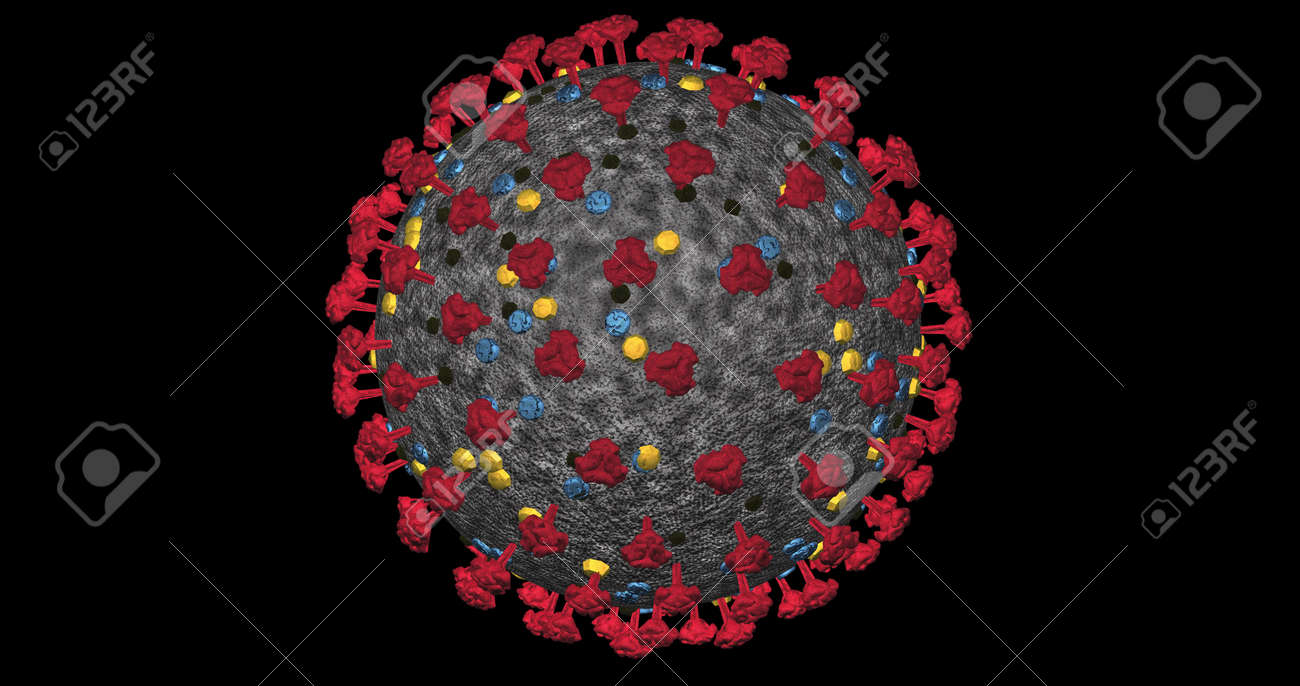 Coronavirus cell COVID-19 close up on black background. Spread disease animation. 3D rendering 3D illustration - 165178062 Coronavirus cell COVID-19 close up on black background. Spread disease animation. 3D rendering 3D illustration - 165178062