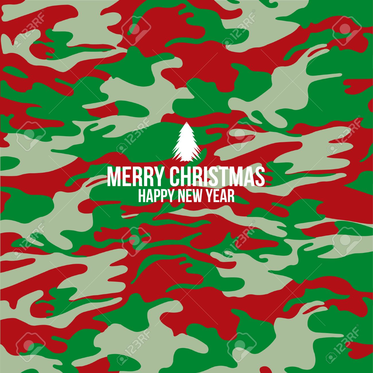 ミリタリー迷彩とメリー クリスマス背景 カバー レイアウト 雑誌 パンフレット ポスター ウェブサイト カードなどに名前を付ける のイラスト素材 ベクタ Image