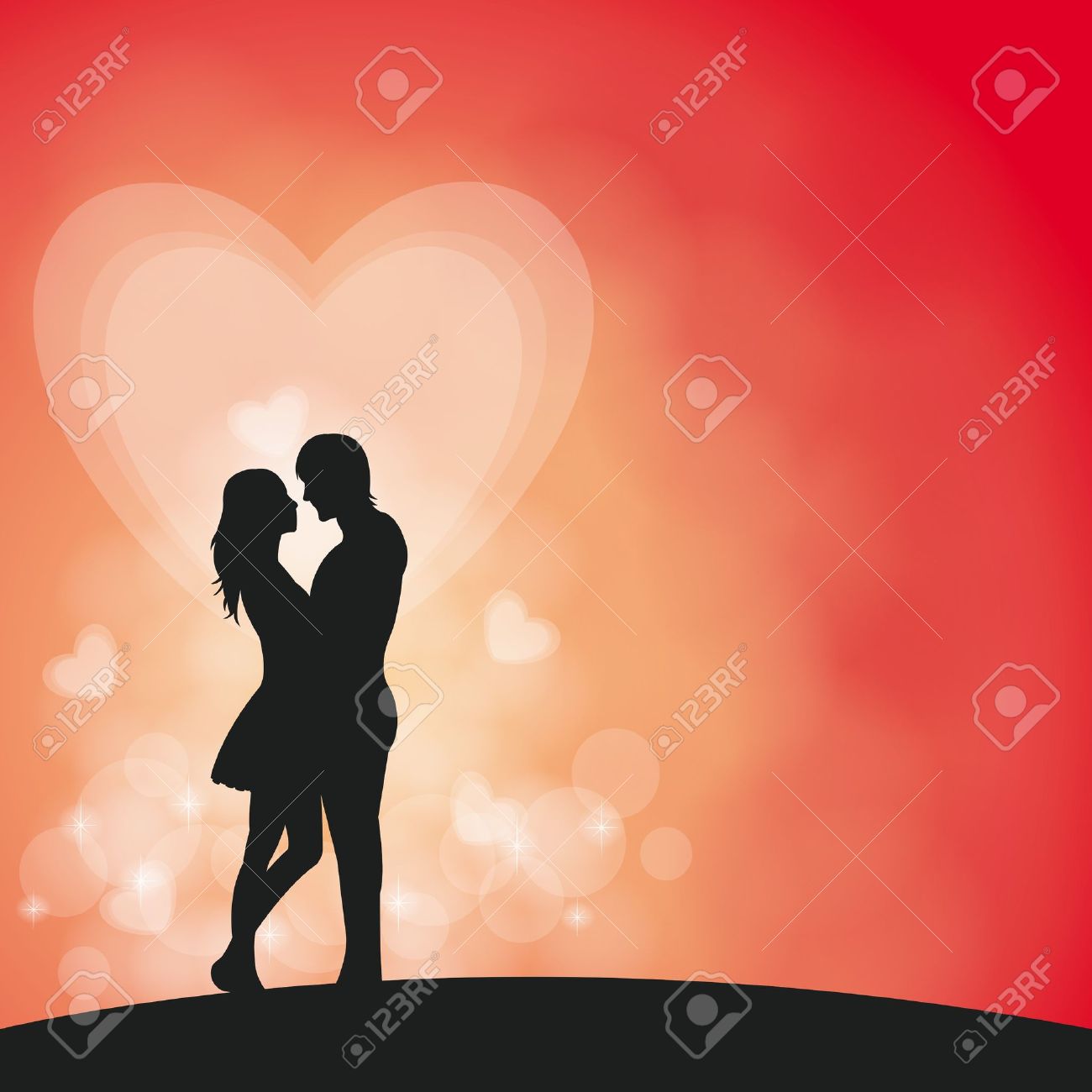 Romantic Couple In Vector Background Royalty Free SVG, Cliparts, Vectors,  And Stock Illustration. Image 17301204.