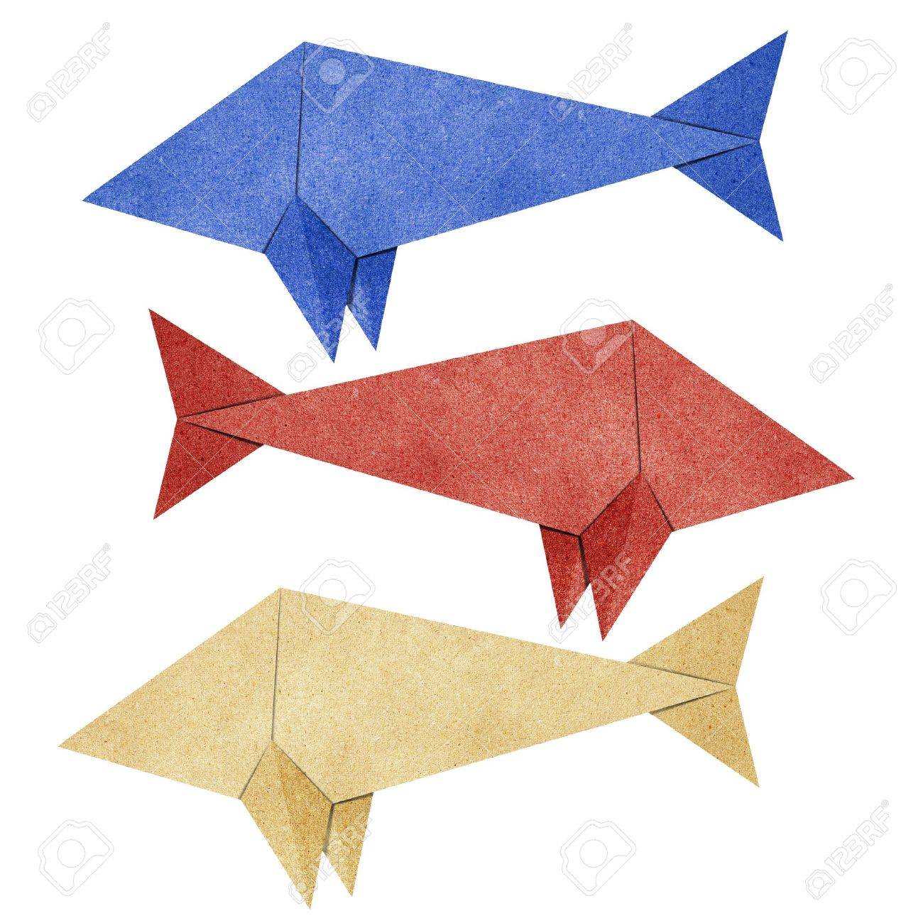 Origami Fish Recycled Papercraft Stock Photo, Picture And Royalty Free Image. Image 14159547.
