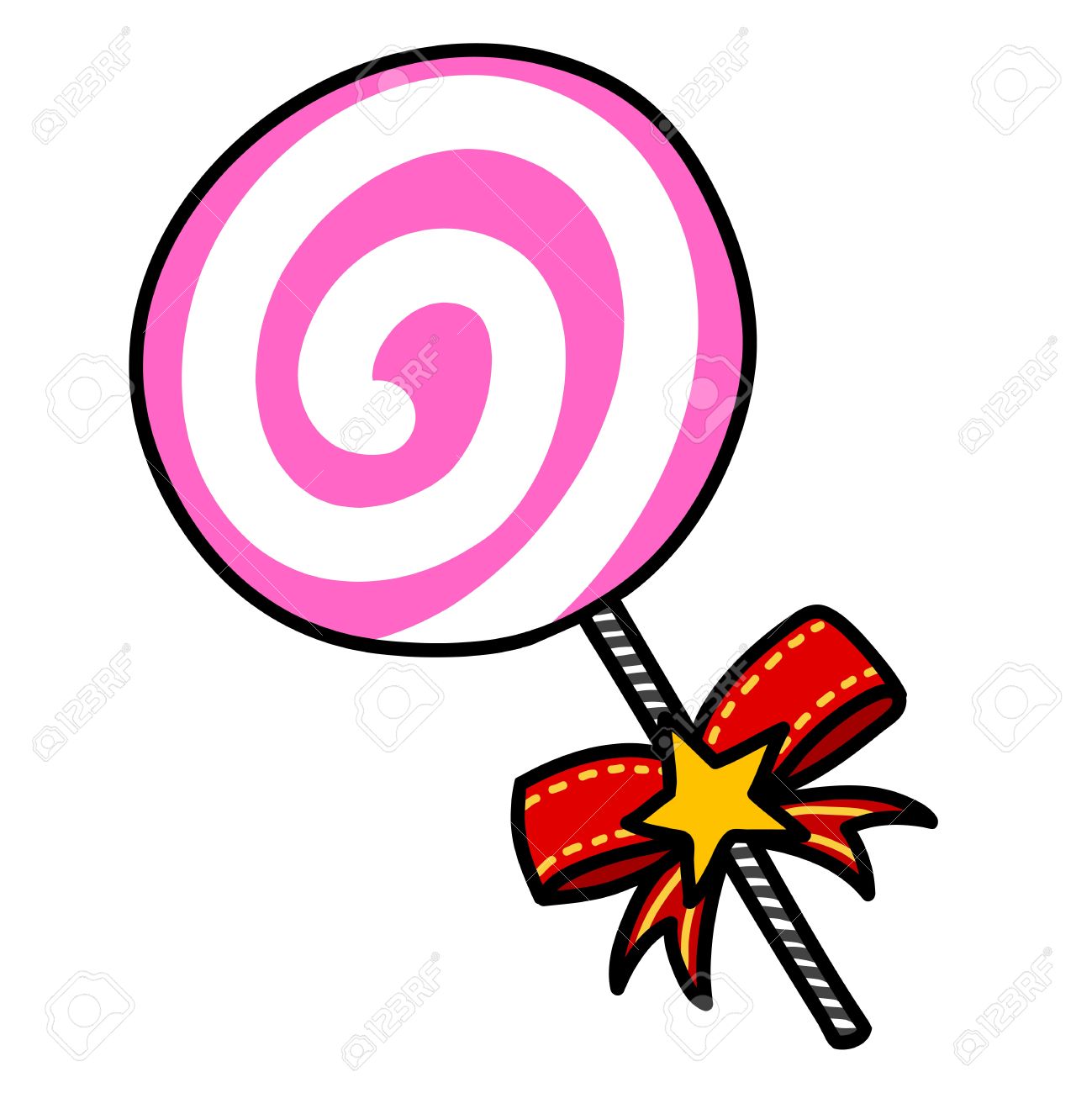 Christmas Candy Cartoon. Royalty Free 