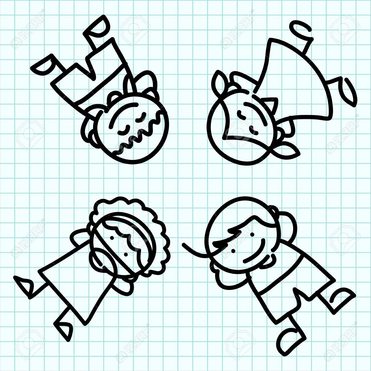 kids hand draw cartoon on blue graph paper royalty free cliparts graph paper drawings for kids
