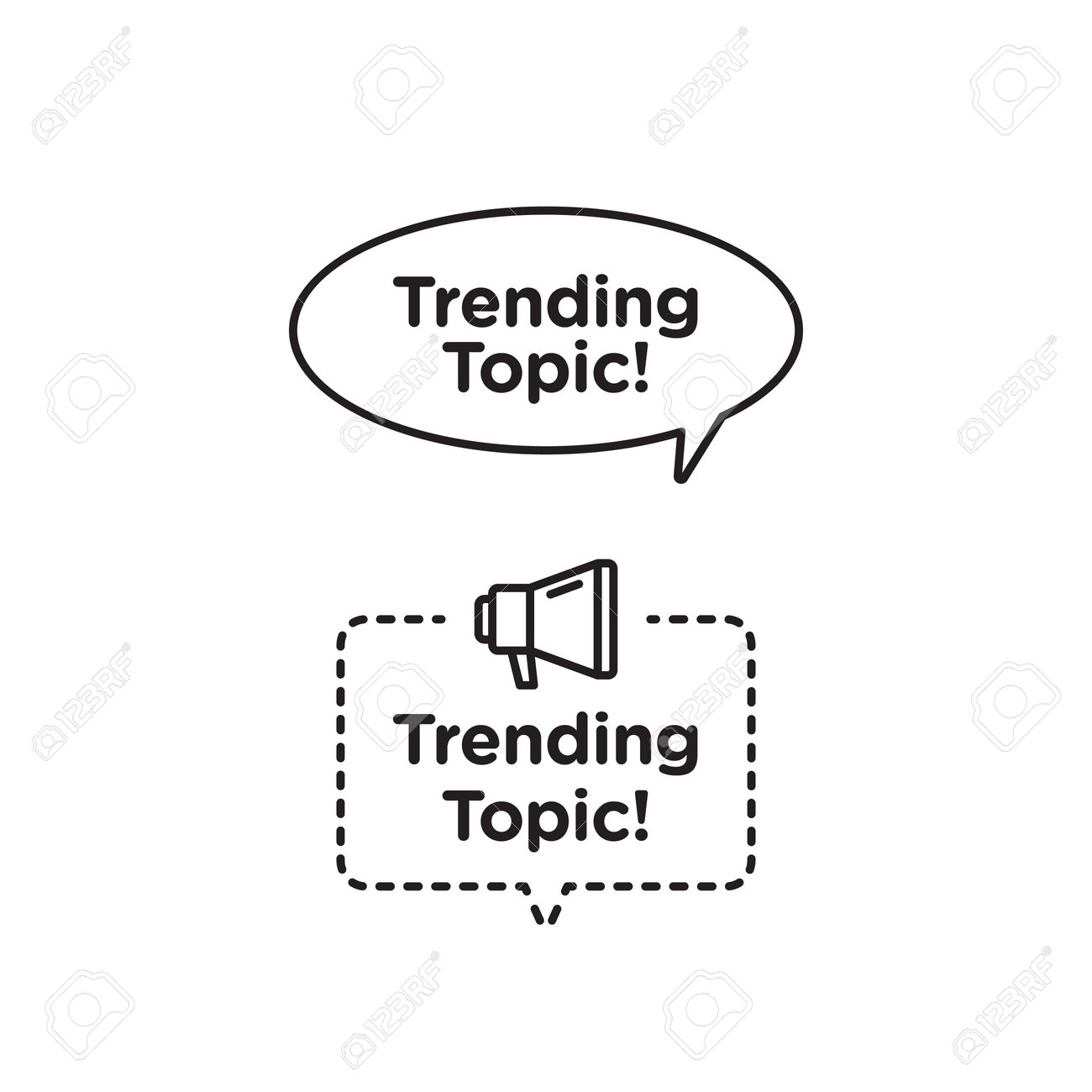 Trending topic vector icon or symbol set with black yellow line element suitable for social media and web communicate. emblems and banners vector set isolated on white background - 162382218 Trending topic vector icon or symbol set with black yellow line element suitable for social media and web communicate. emblems and banners vector set isolated on white background - 162382218