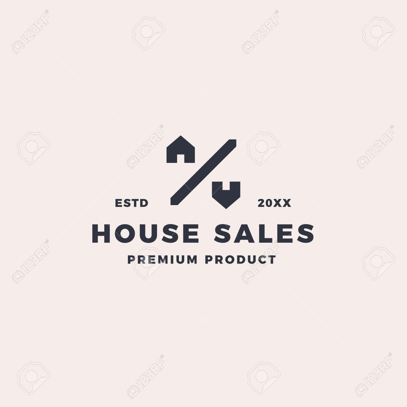Home and house sale logo with creative unique percentage symbol - 167587818 Home and house sale logo with creative unique percentage symbol - 167587818