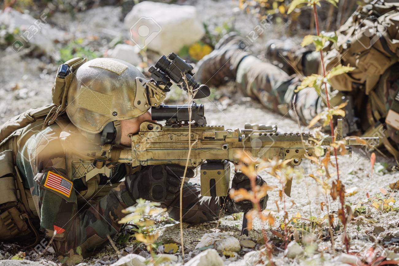 rangers aiming at a target of weapons stock photo picture and