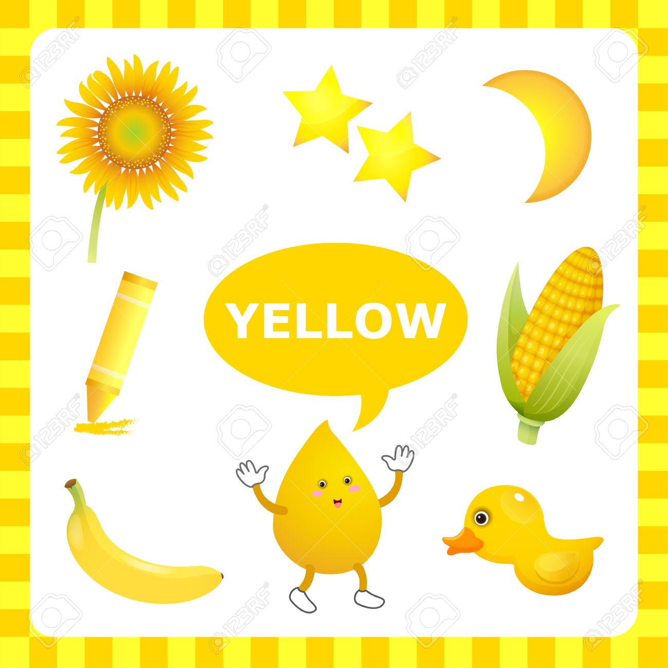 Download Learn The Color Yellow Things That Are Yellow Color Royalty Free Cliparts Vectors And Stock Illustration Image 40625275