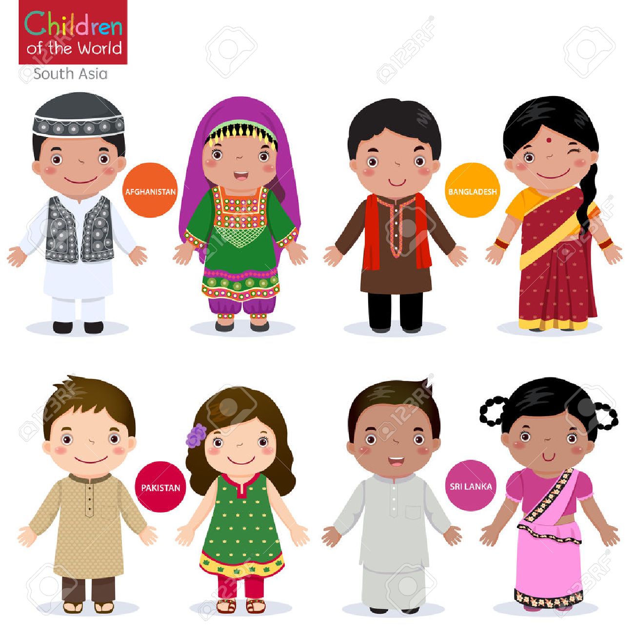 Kids in traditional costume Afghanistan, Bangladesh, Pakistan and Srilanka - 51222623 Kids in traditional costume Afghanistan, Bangladesh, Pakistan and Srilanka - 51222623