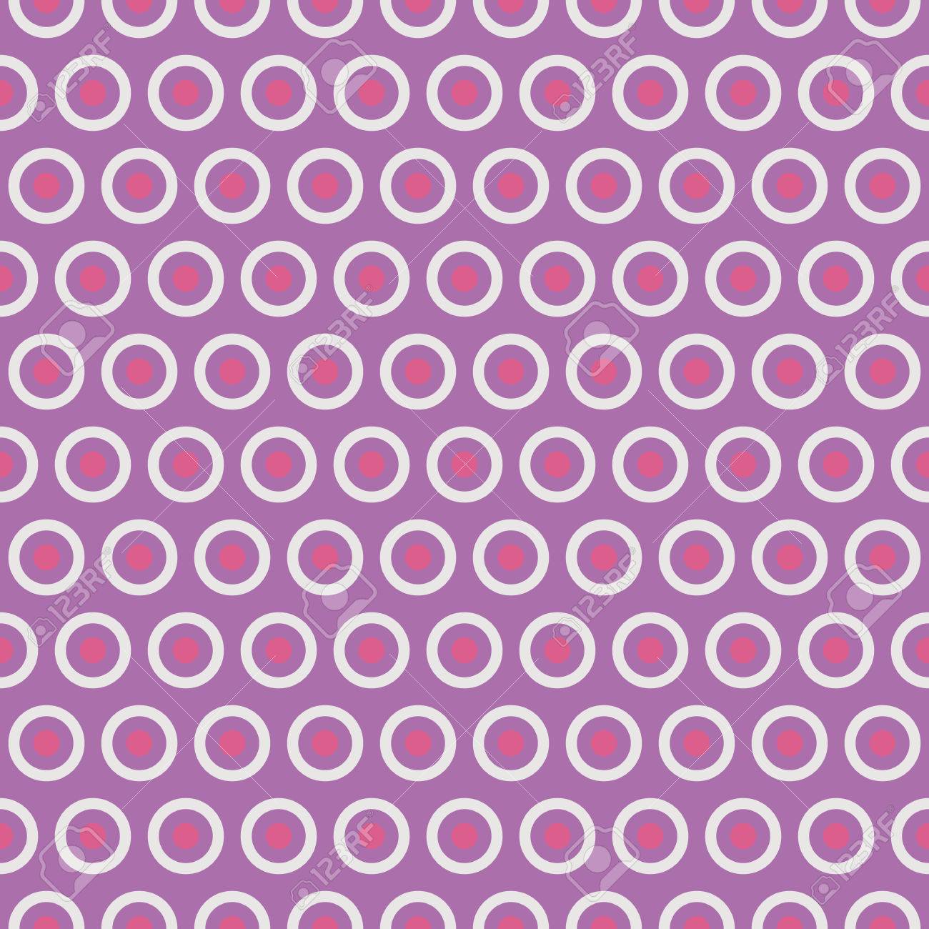 ピンク 紫 白のタイルの美しいベクター シームレスなパターン色生地 紙 スクラップ円と網点形状を予約に印刷用無限テクスチャかわいい印刷背景をかなり のイラスト素材 ベクタ Image