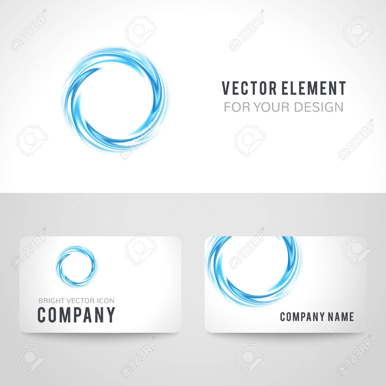 Visitenkarte Template Set Abstrakte Blaue Kreis Auf Weissem Hintergrund Vektor Illustration Fur Modernes Design Corporate Identity Fur Das Unternehmen Lizenzfrei Nutzbare Vektorgrafiken Clip Arts Illustrationen Image