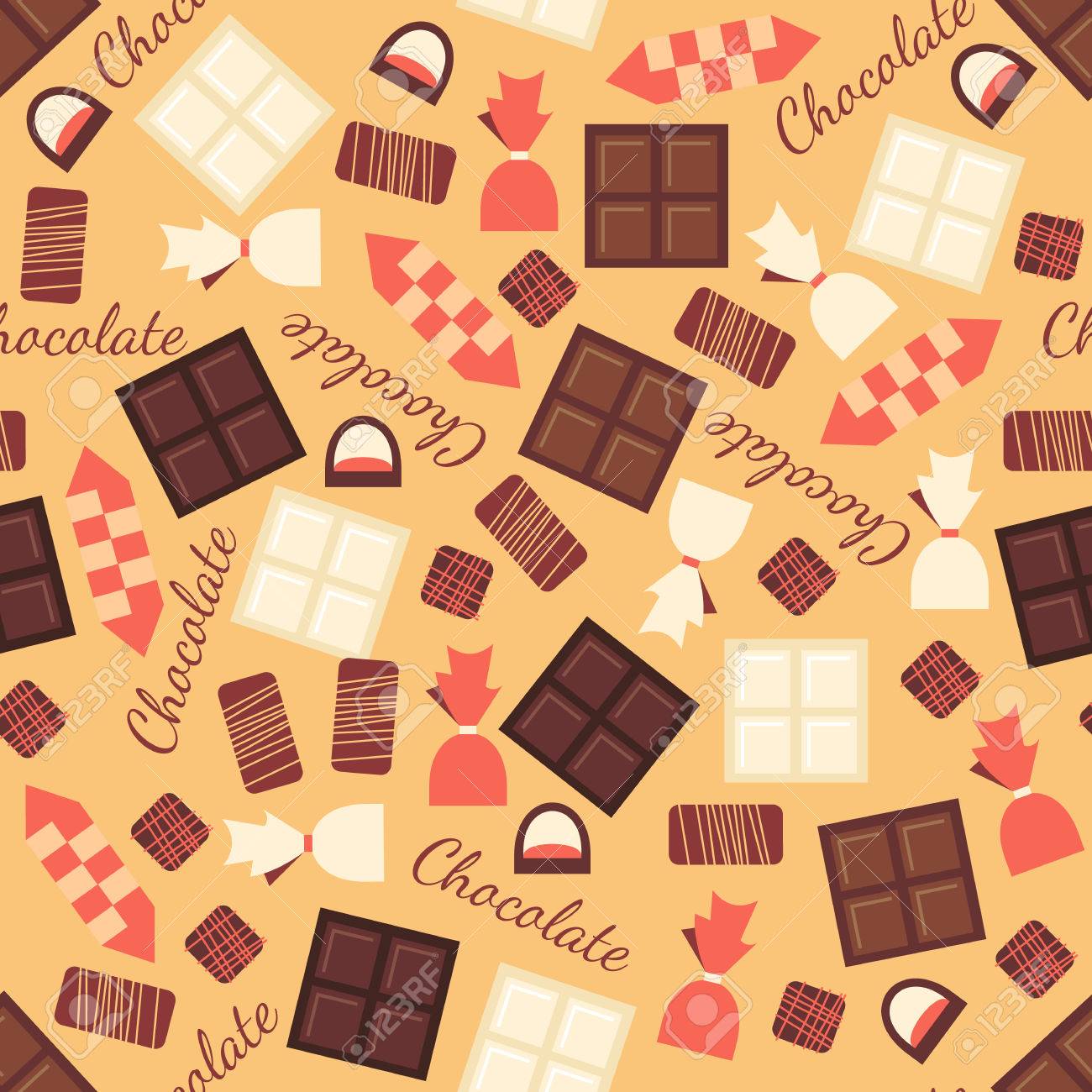 ブラック ミルク ホワイト チョコレート バー キャンディーとのシームレスなパターン おいしいグルメ項目抽象的な背景 壁紙 包装紙に使用できます ベクター イラストをデザイン のイラスト素材 ベクタ Image