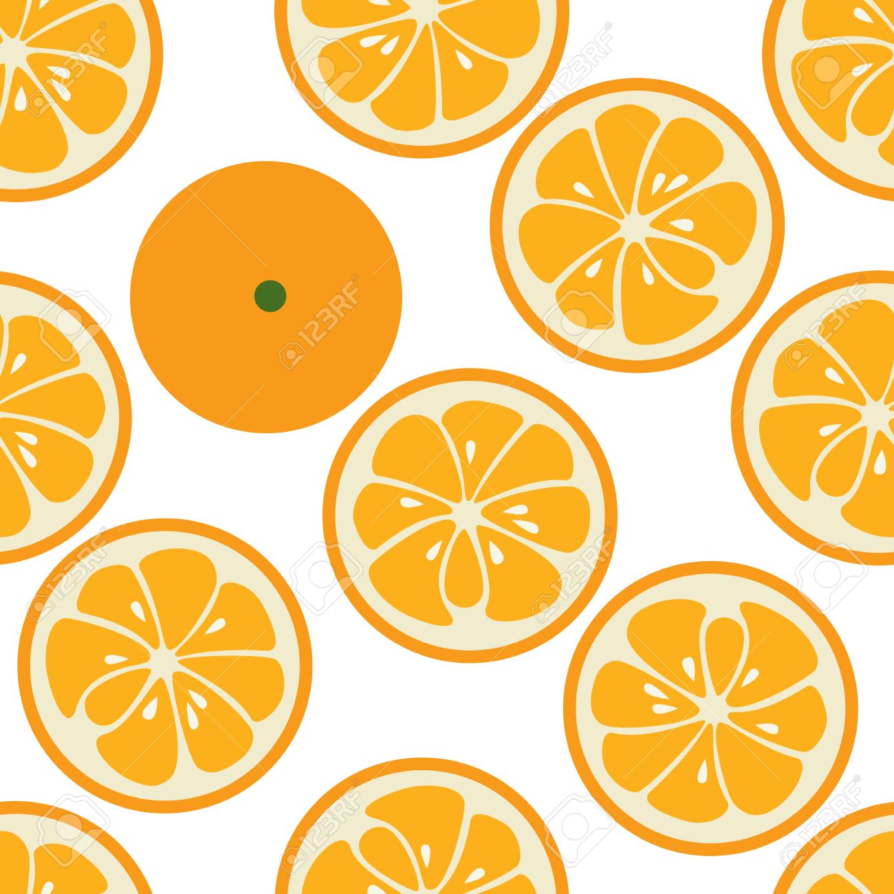 オレンジ スライスとかわいいシームレス パターン おいしい夏の背景 おいしいトロピカル フルーツ無限テクスチャです 壁紙 バナー ポスターに使用できます おいしい健康的な果物 ベクトル図 のイラスト素材 ベクタ Image