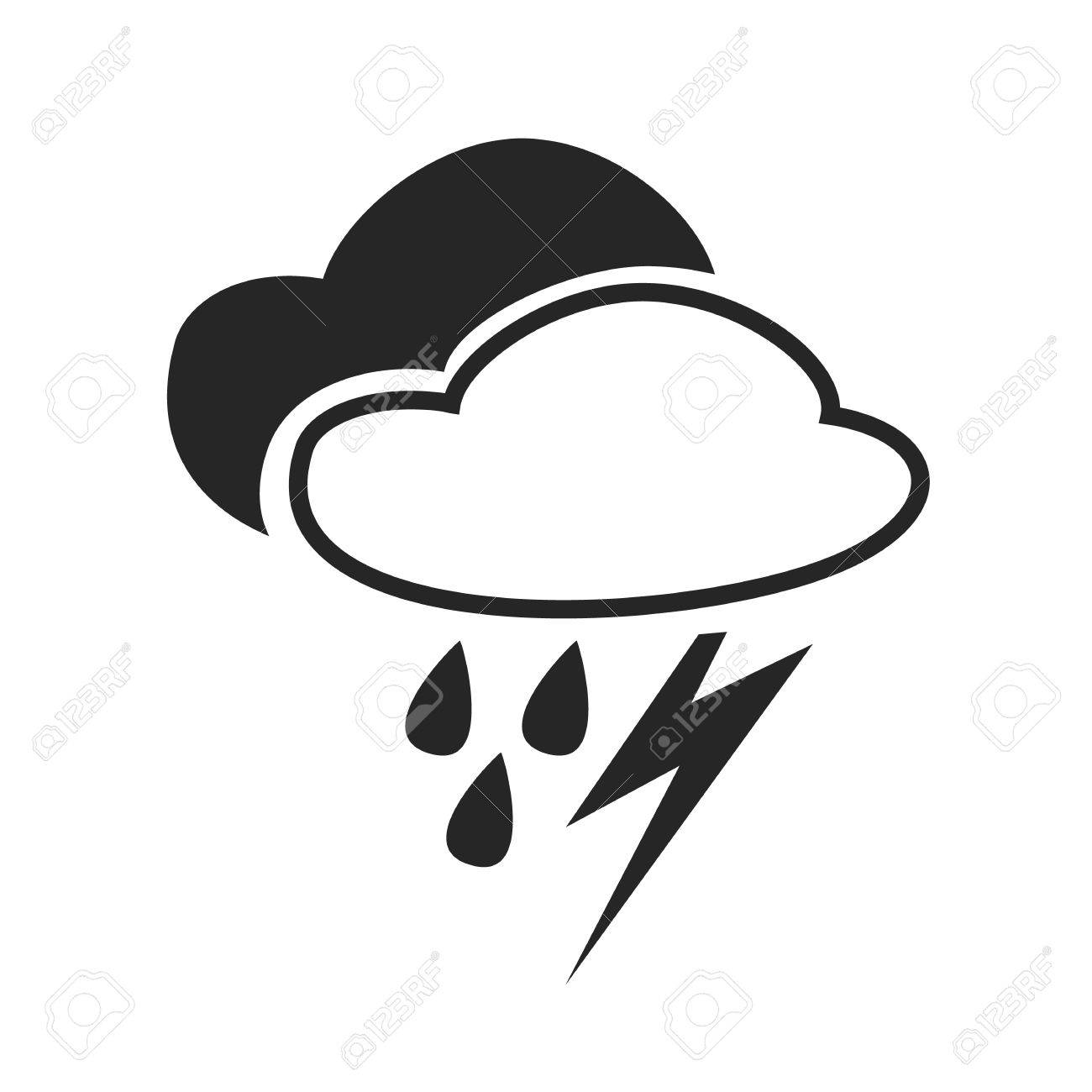 雷シャワーを断ちます 大雨 天気予報のアイコン 編集可能な要素 創造的なアイテムです フラットなデザインのグラフィック 一連の様々 なシンボルと気候の標識の一部変更診断します ベクトルのイラスト素材 ベクタ Image 6172