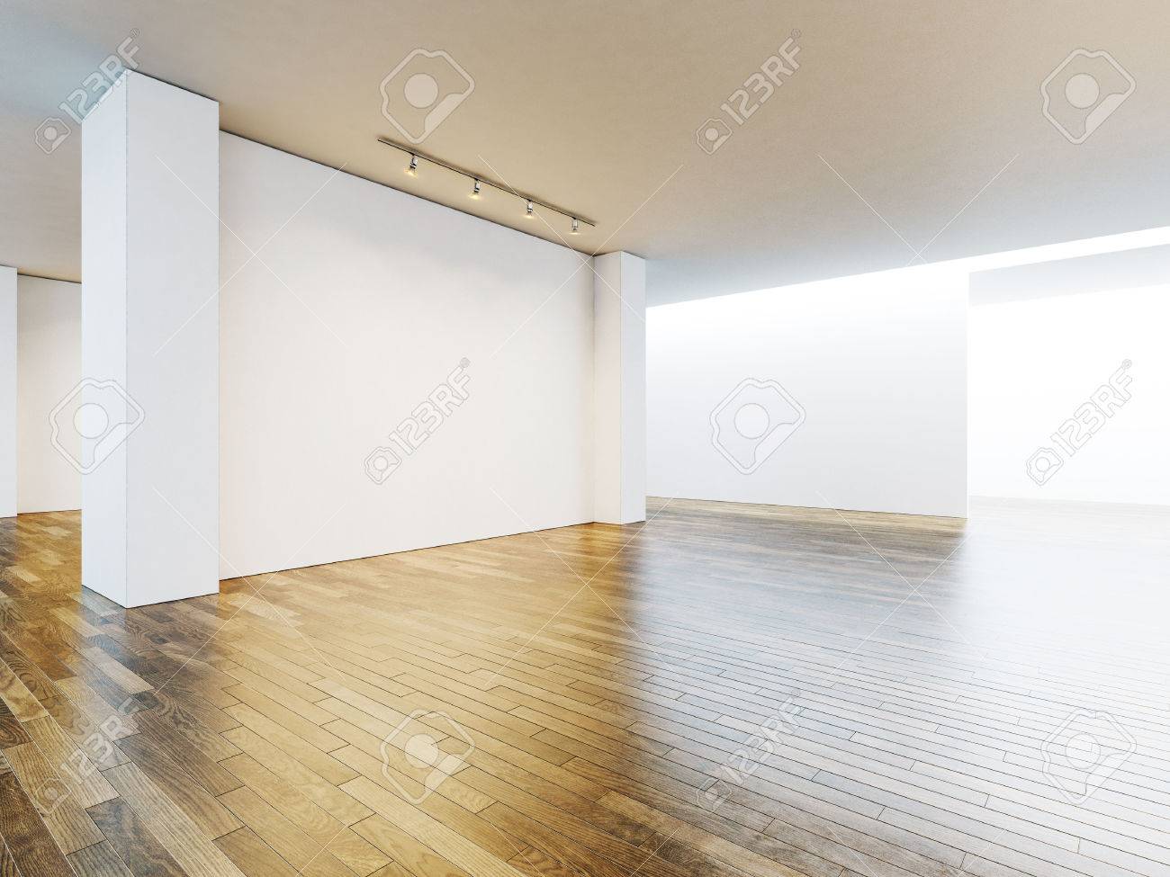 Mur Blanc Dans L Int Rieur Du Mus E Avec Plancher En Bois Mur Blanc Dans L Int Rieur Du Mus E Avec Plancher En Bois