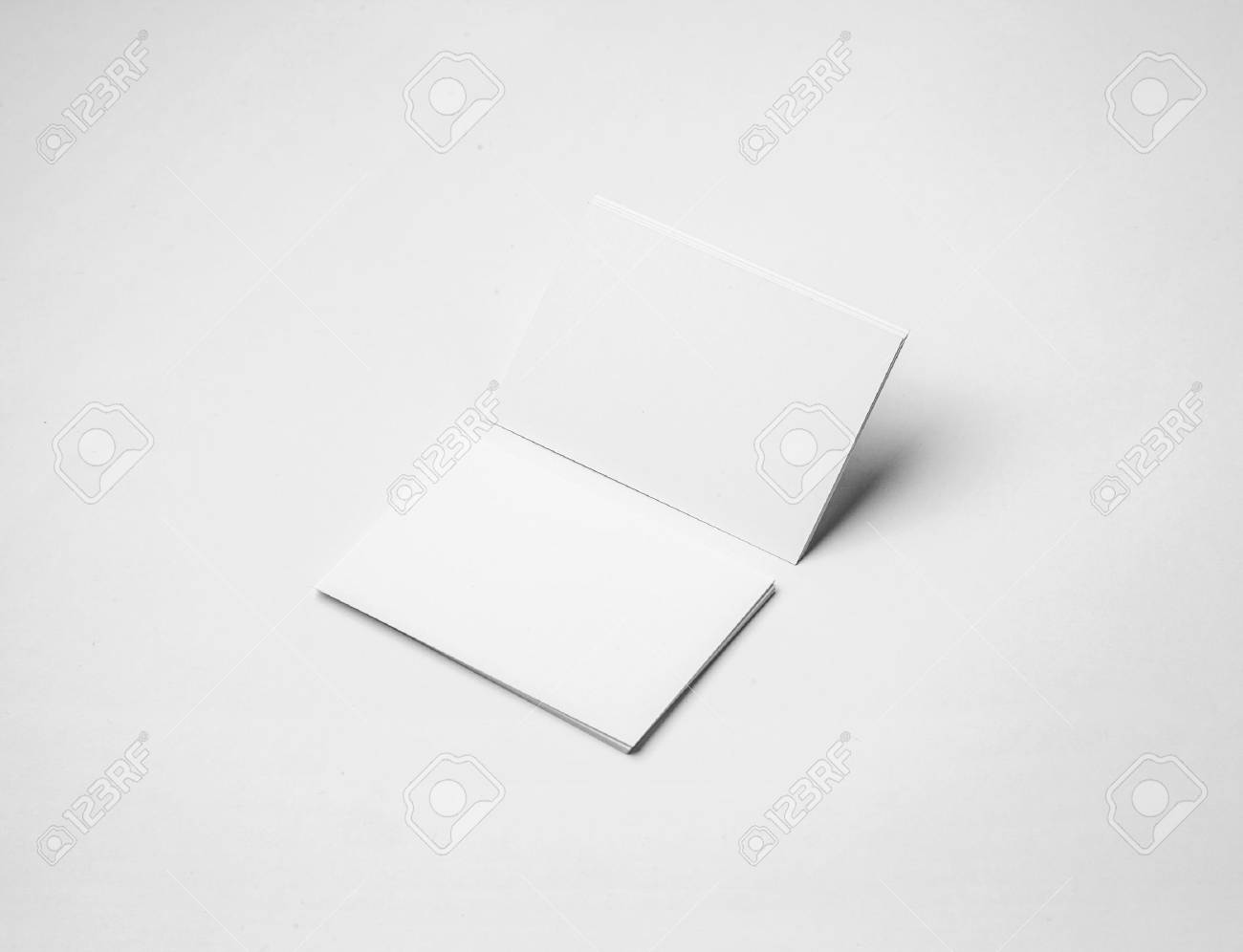 white and empty business cards on a white background identity empty business cards