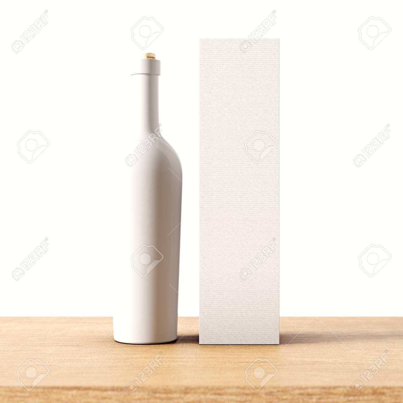 Download Closeup One Not Transparent White Glass Bottle Of Wine On The Stock Photo Picture And Royalty Free Image Image 66068551