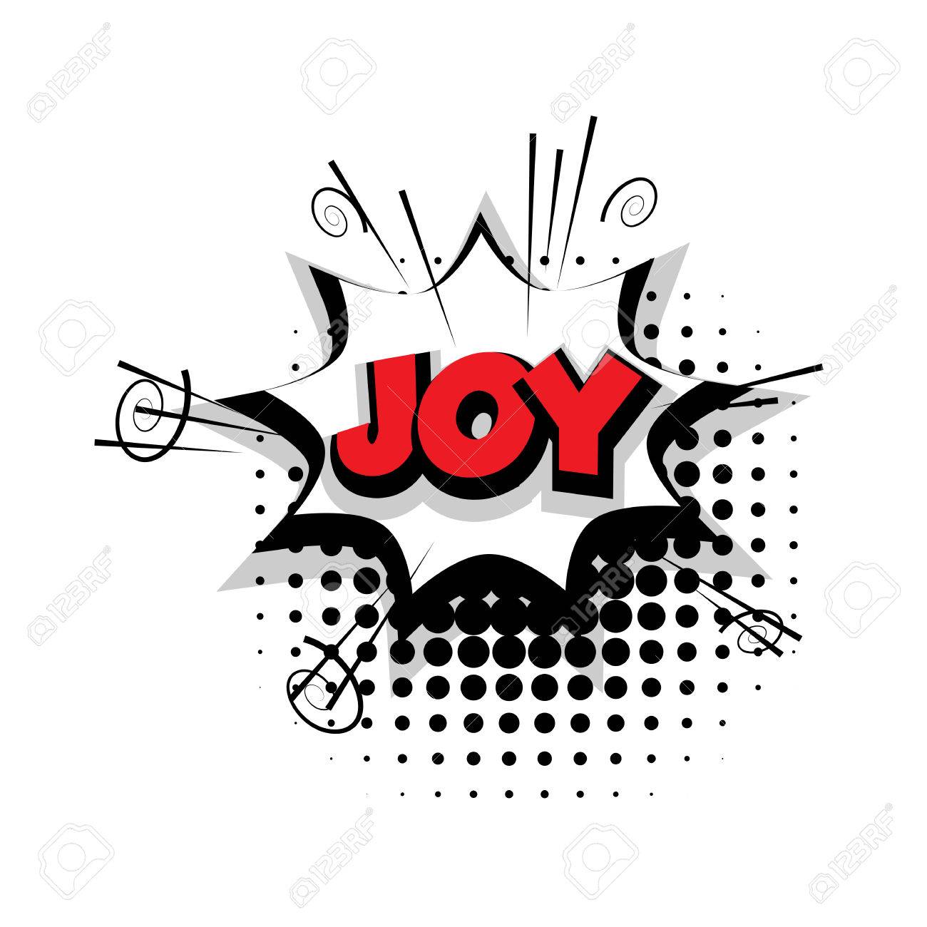 喜び漫画テキスト効果音ポップアート スタイル ベクトル サウンド バブル音声フレーズ漫画本文漫画バルーン式音イラスト漫画テキスト背景テンプレートをレタリングします コミック本のバルーン のイラスト素材 ベクタ Image