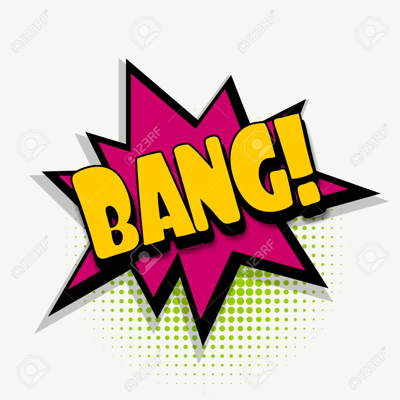 ビッグバンをレタリングします コミック本のバルーン バブル アイコン音声フレーズ 漫画専用フォント ラベル タグ式 漫画テキスト効果音 音はベクトル イラストです のイラスト素材 ベクタ Image