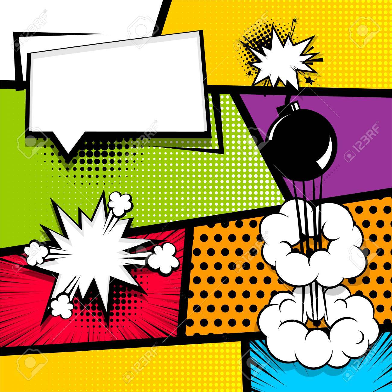 pop art comics book magazine cover template cartoon funny vintage