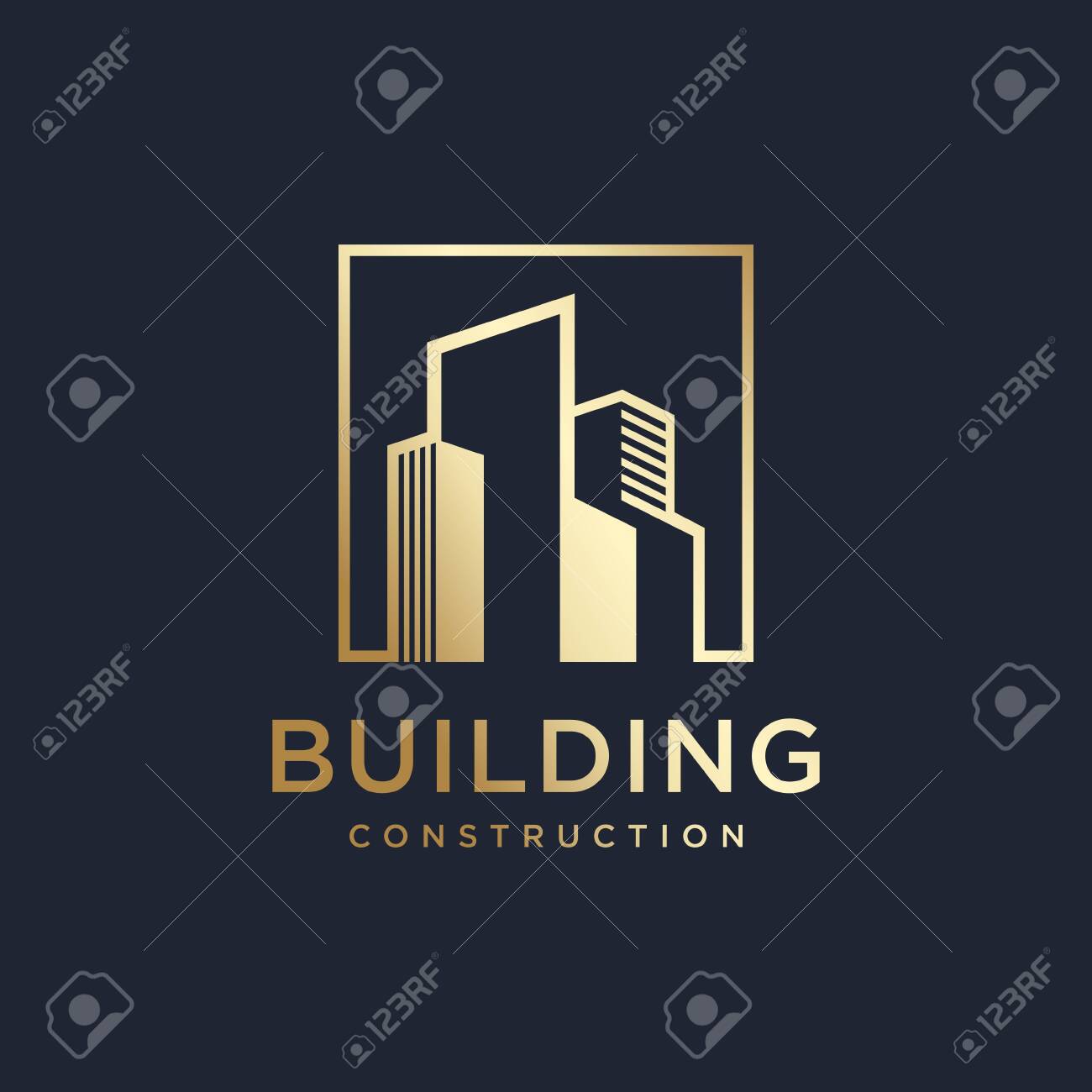 Cool Modern Construction Logo Design Template With Golden Color Royalty Free Cliparts Vectors And Stock Illustration Image 152056521 cool modern construction logo design template with golden color
