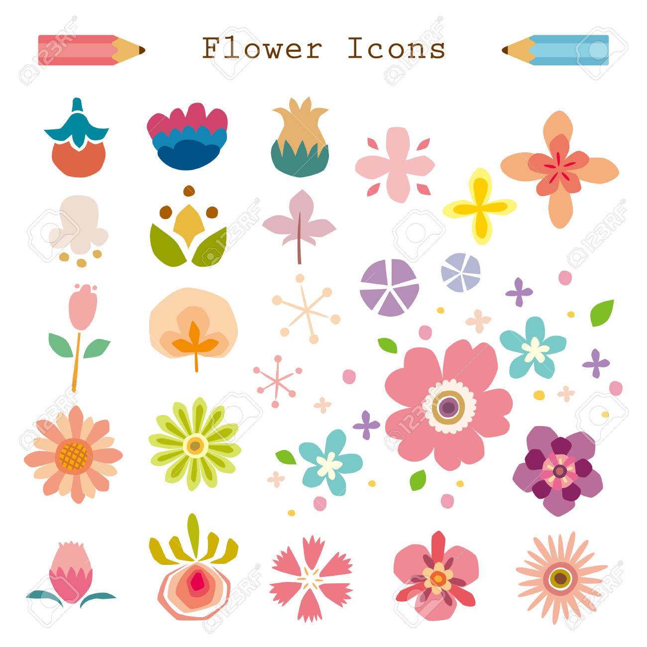 花のアイコン のイラスト素材 ベクタ Image 花のアイコン のイラスト素材 ベクタ Image