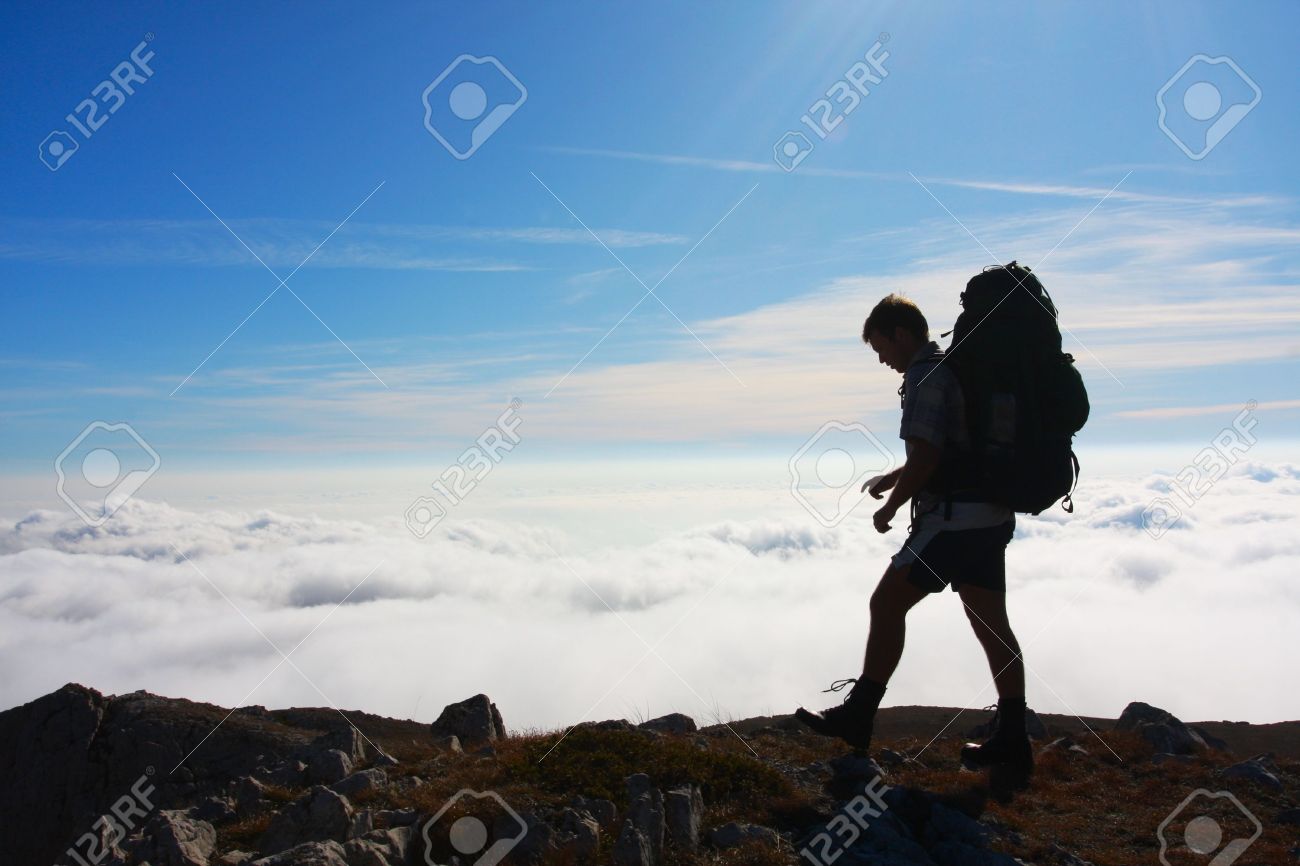 Backpackers Silhouette Stock Photo Picture And Royalty Free Image Image