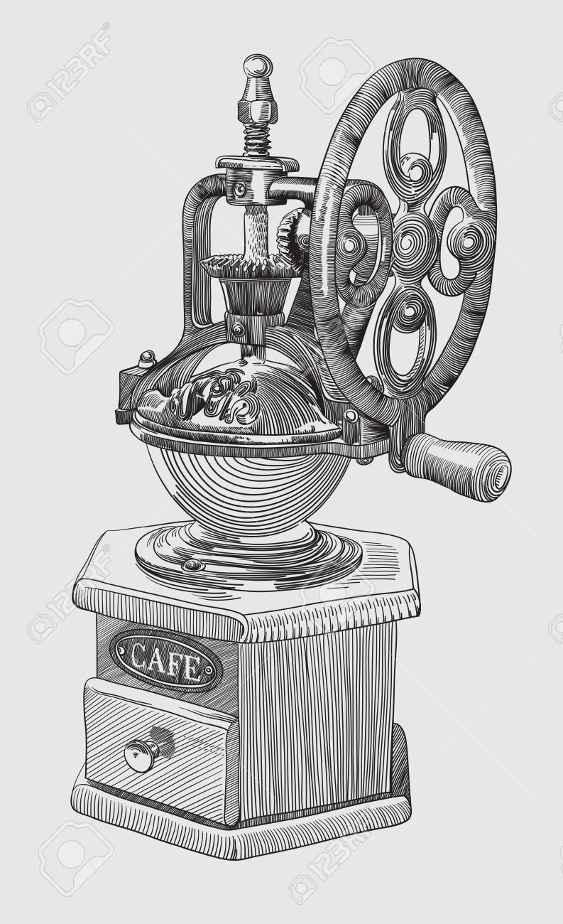 Sketch Drawing Of Coffee Grinder Stock Vector Sketch Drawing Of Coffee Grinder Stock Vector