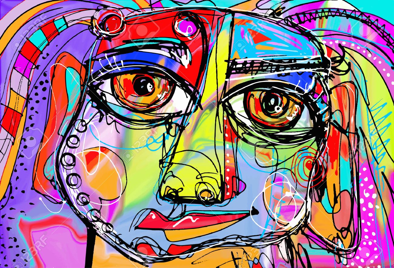 abstract face artwork