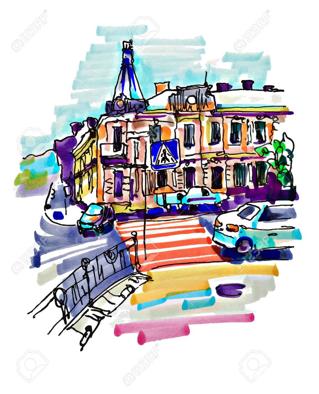 Original Hand Draw Marker Sketch Of 