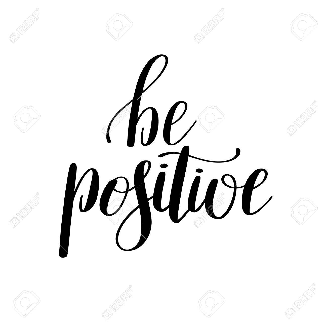 Ser Positivo Positivo A Mano Inspirado Cepillo De Cotizacion A La Tipografia Arte De La Pared De Impresion Diseno De Album De Fotos Decoracion Para El Hogar O La Tarjeta De Felicitacion