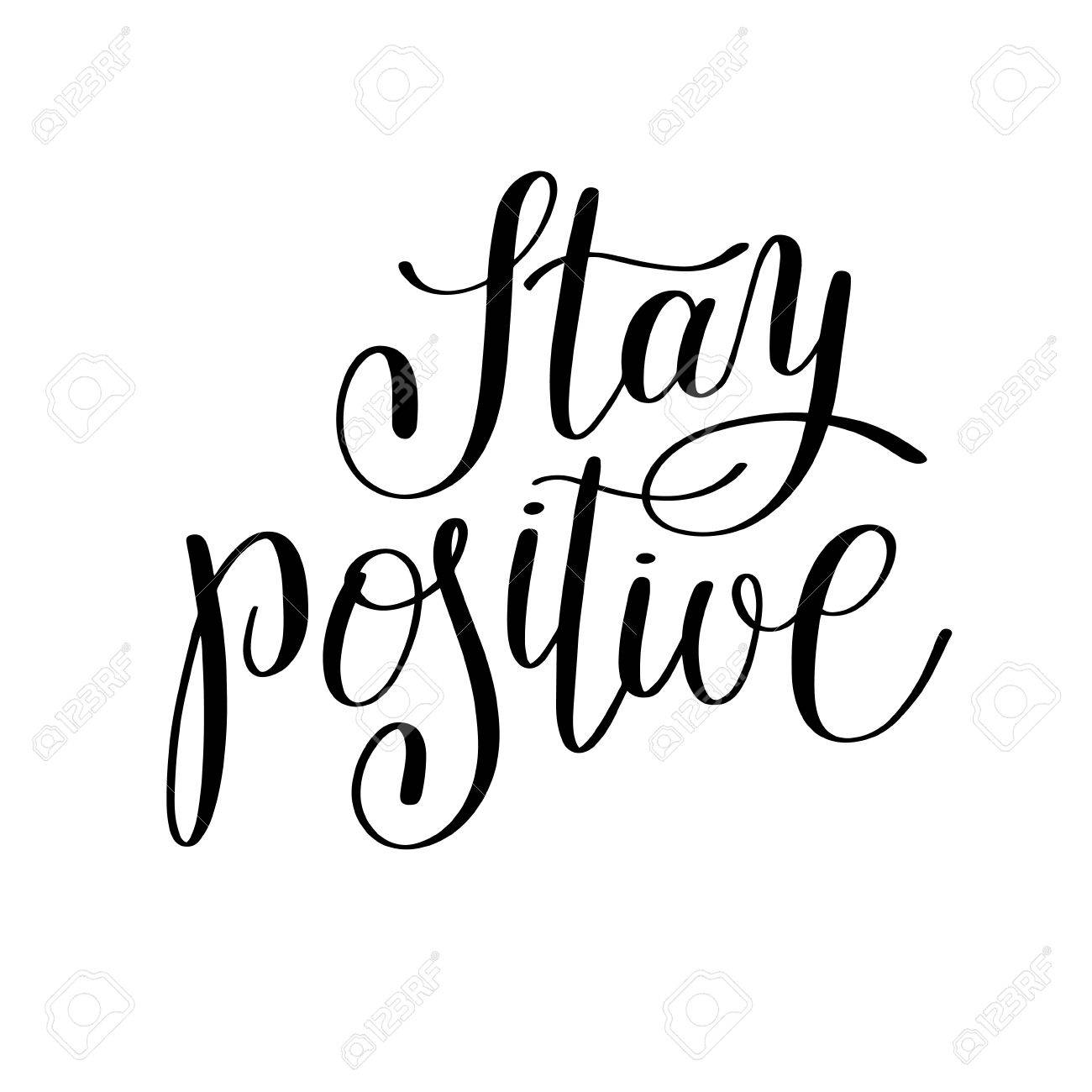 Mantenerse Cotizacion Positiva Letras Positivo A Mano Con La