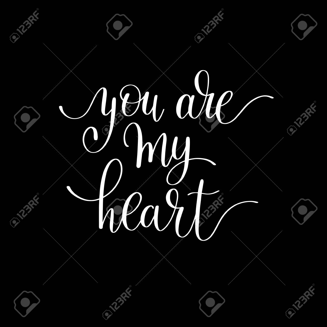 Usted Es Mi Corazon Caligrafia Manuscrita Letras Cita A Dia De San