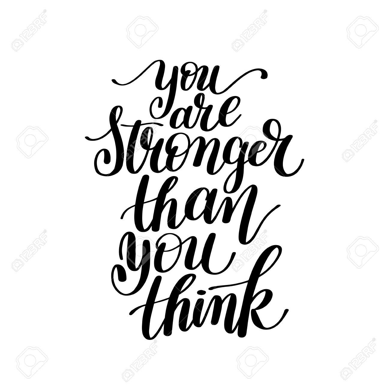 Vous Etes Plus Forts Que Vous Pensez Vecteur Texte Phrase Image Citation Inspiree Main D Ecriture Drawn Grande Expression A Imprimer Sur Un T Shirt Papier Ou Une Tasse Clip Art Libres