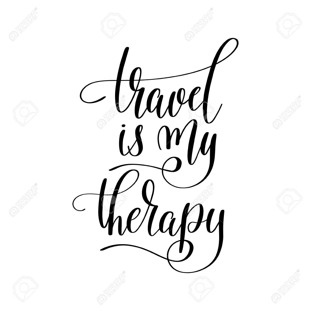 Voyage Est Ma Citation Inspirante Therapie Sur Les Voyages D Ete Clip Art Libres De Droits Vecteurs Et Illustration Image 7524