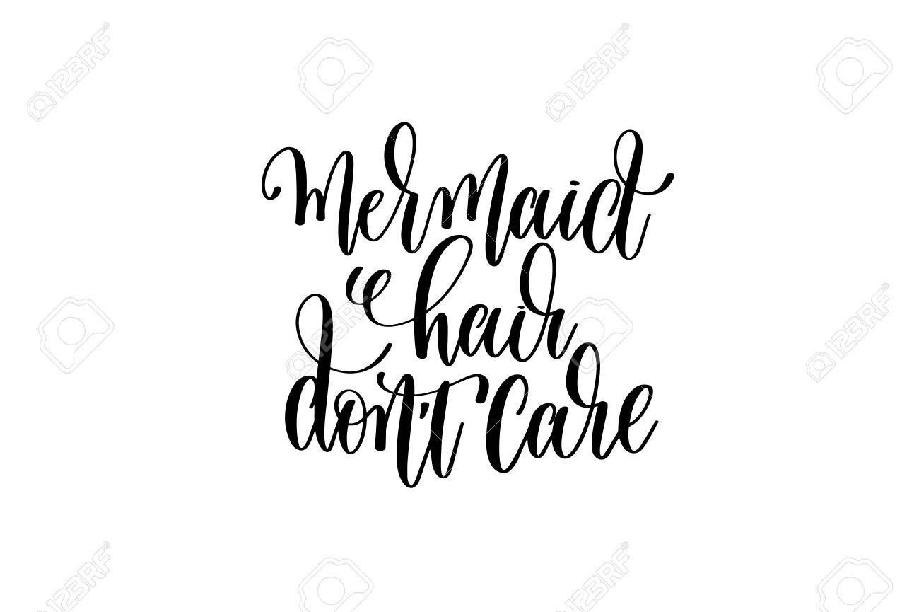 Cheveux Sirene Ne Se Soucient Pas Citation Positive Clip Art Libres De Droits Vecteurs Et Illustration Image