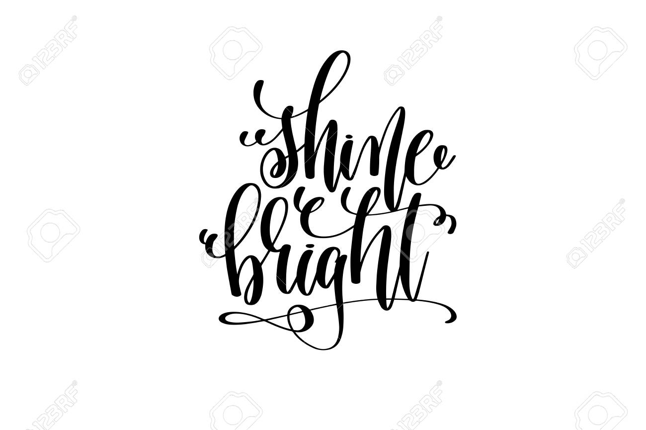 Brillar Brillante Motivacional E Inspiracional Cita Tipografia